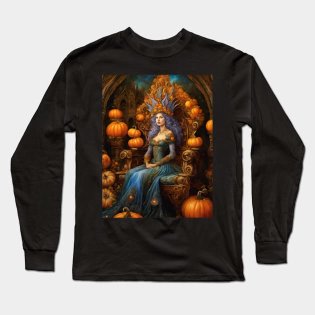 Pumpkin Queen Long Sleeve T-Shirt by FineArtworld7